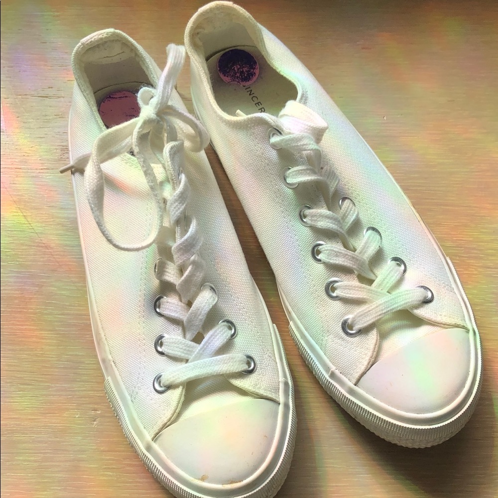 Sincerely Jules Cream Canvas Sneakers